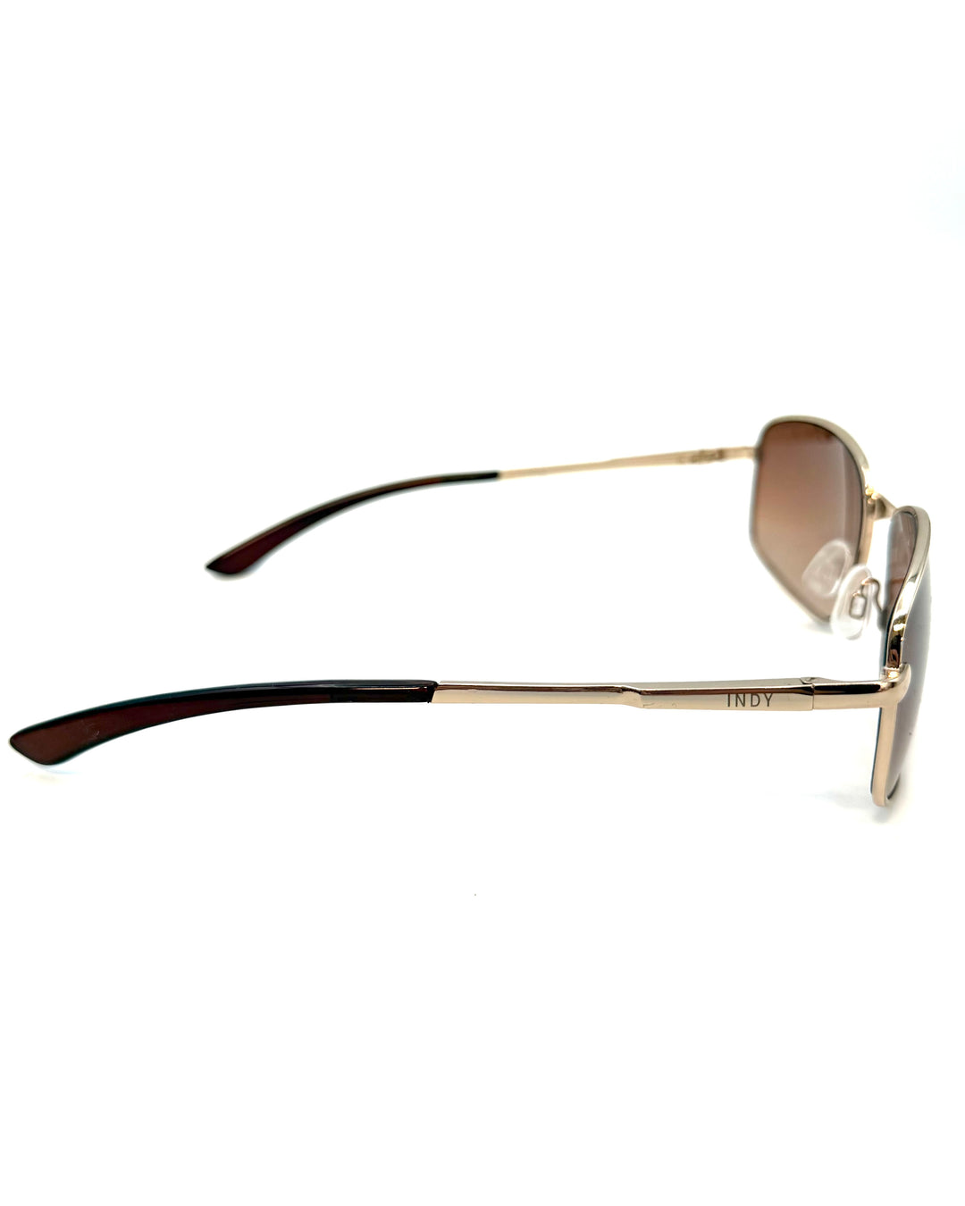 Brown & Gold Metal Sunglasses
