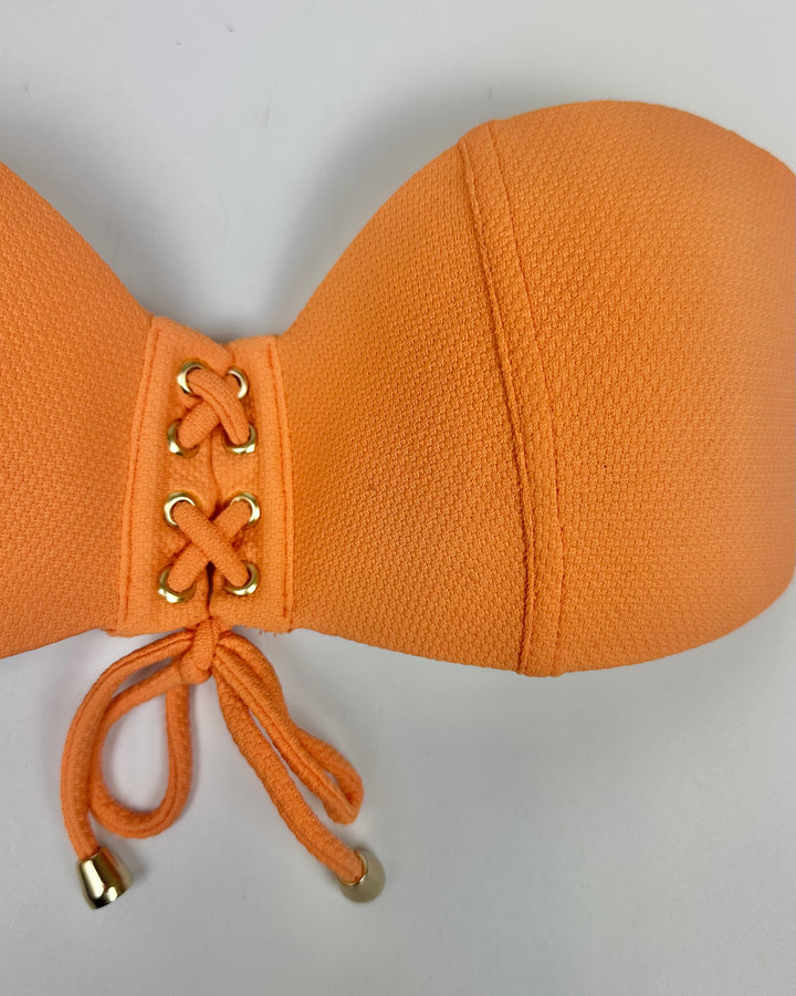 Creamsicle Orange Textured Convertible Bikini Top - S, M, L, XL