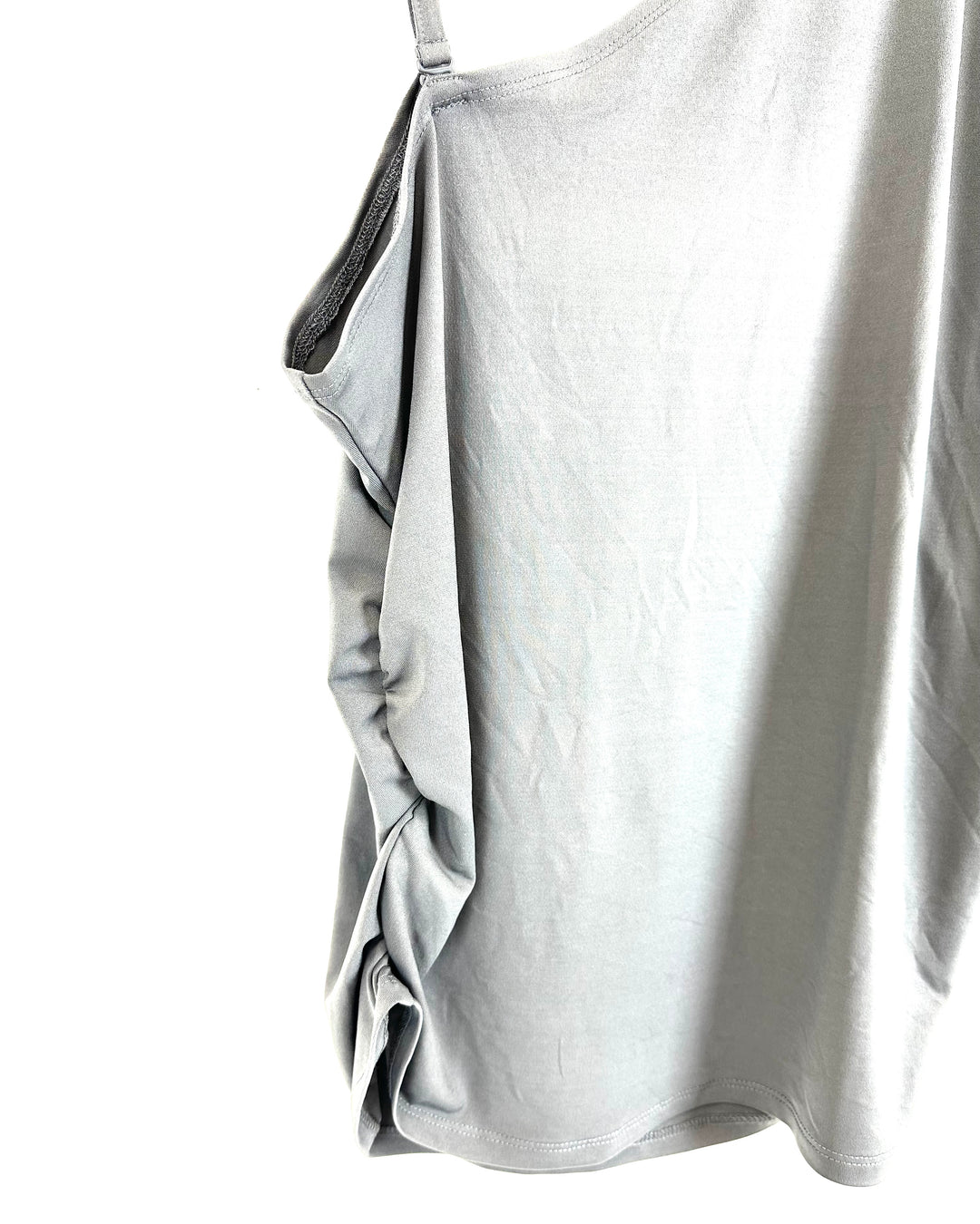 Gray Asymmetrical One Shoulder Top - Size 8/10 and 16/18