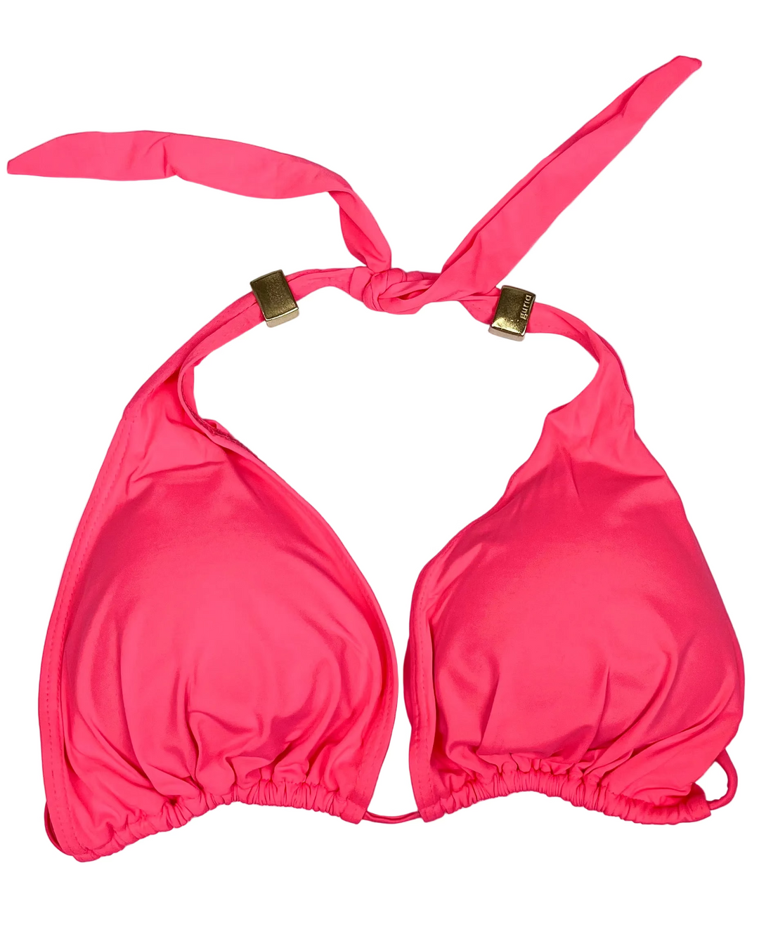 Neon Coral String Multi Wear Bikini Top - Small