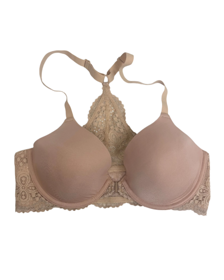 Nude Pink Lace Racerback Bra- 34B