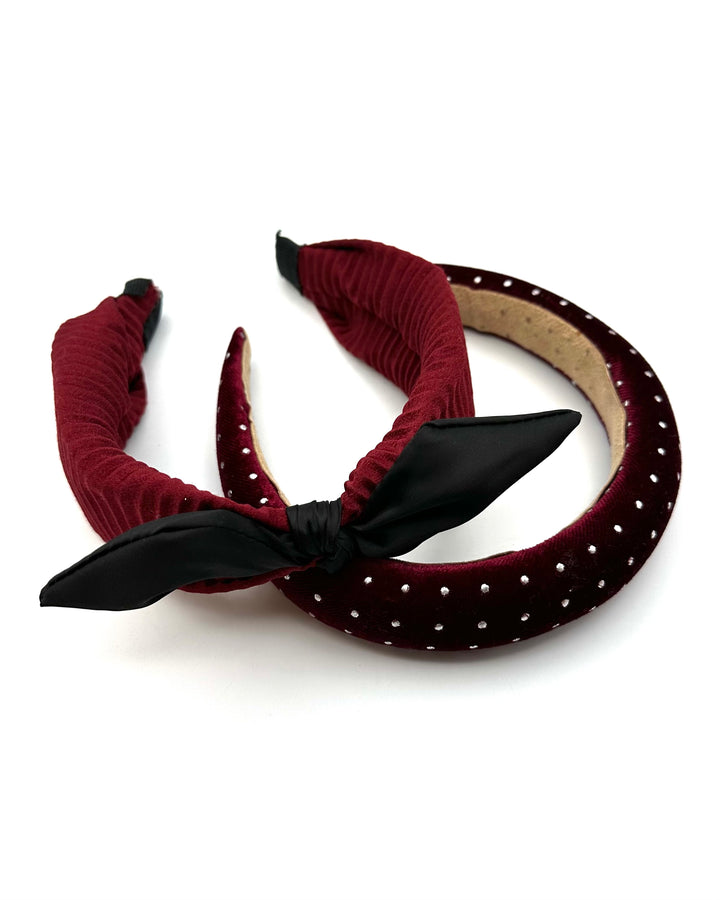 Dark Red Headband Set