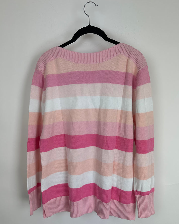 Pink Stripe Sweater - Size 6/8