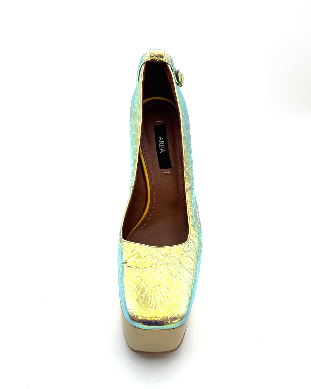 Pink Opalescent Monogram Platform Heel - Size 40