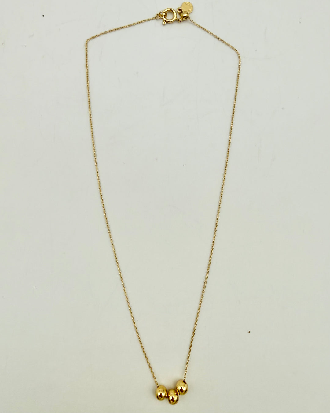 Gold Sphere Pendant Necklace