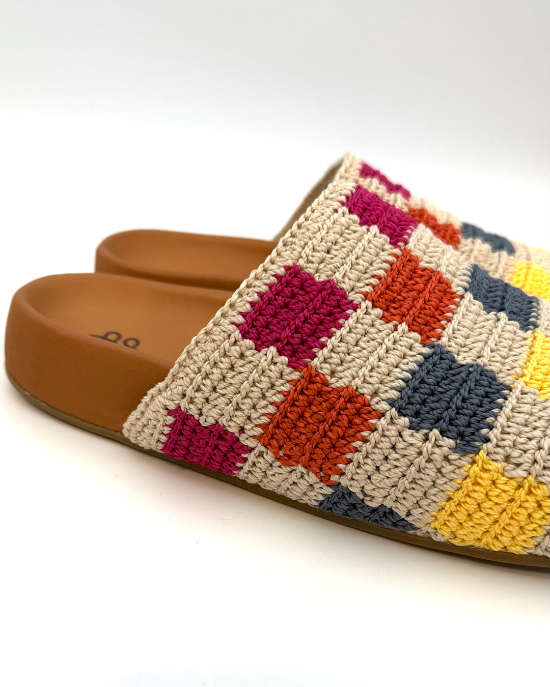 Beige Multi Checkered Clogs -  Size 7, 8 and 10