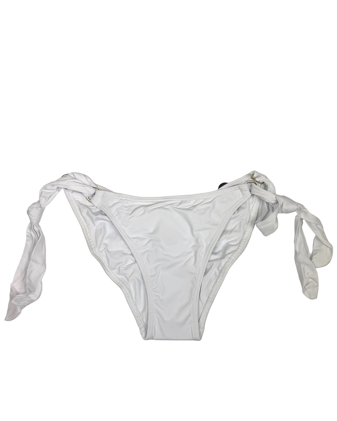 White & Gold Ring Bikini Bottom - Extra Small