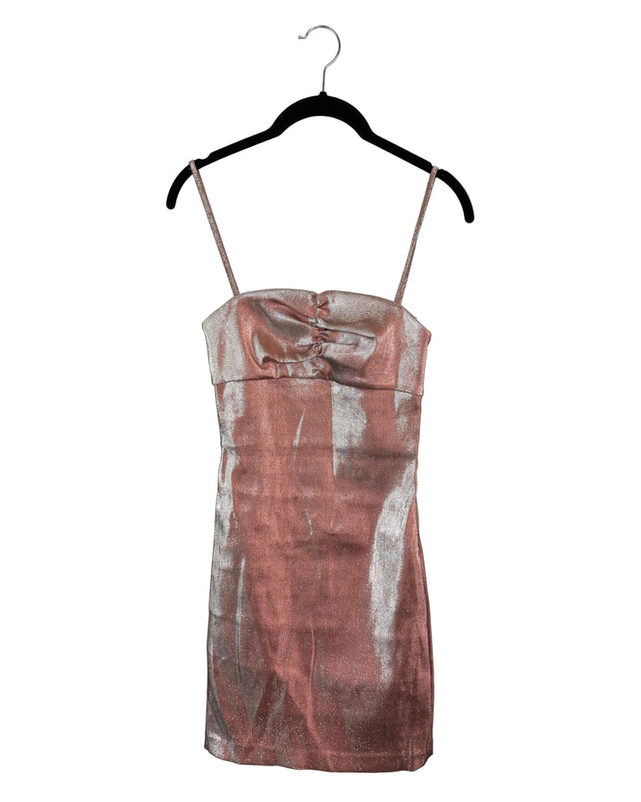 Pink Metallic Dress - Size 0/2