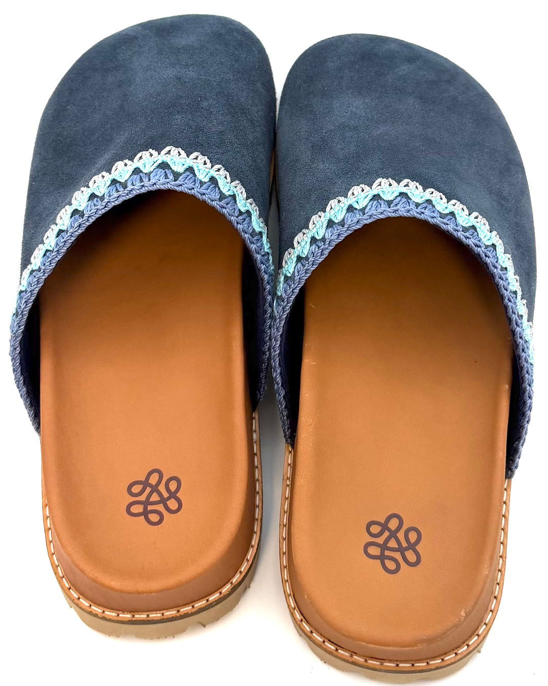 Blue Suede Clogs - Size 8, 9 and 10