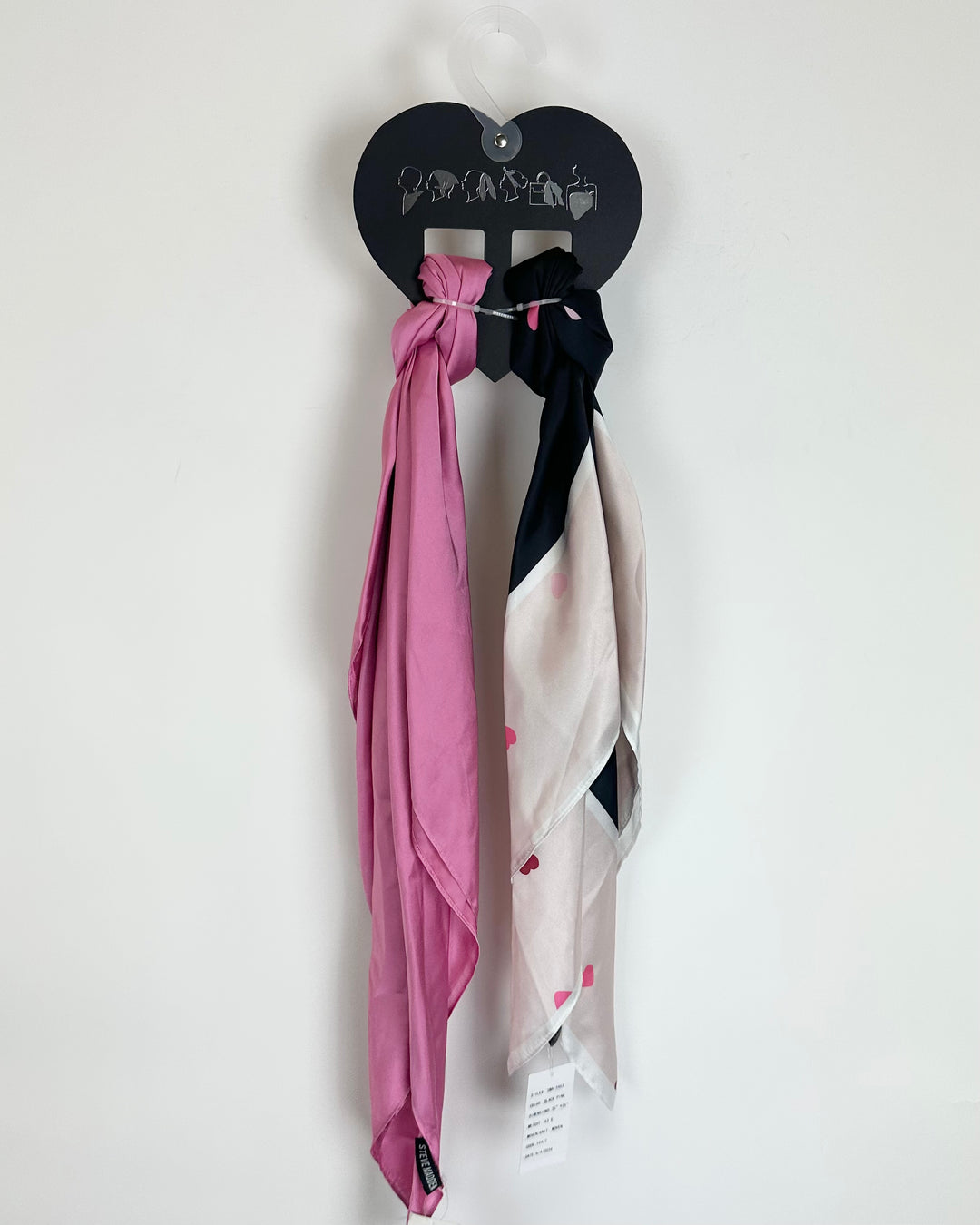 Hot Pink and Hearts Scarves Set