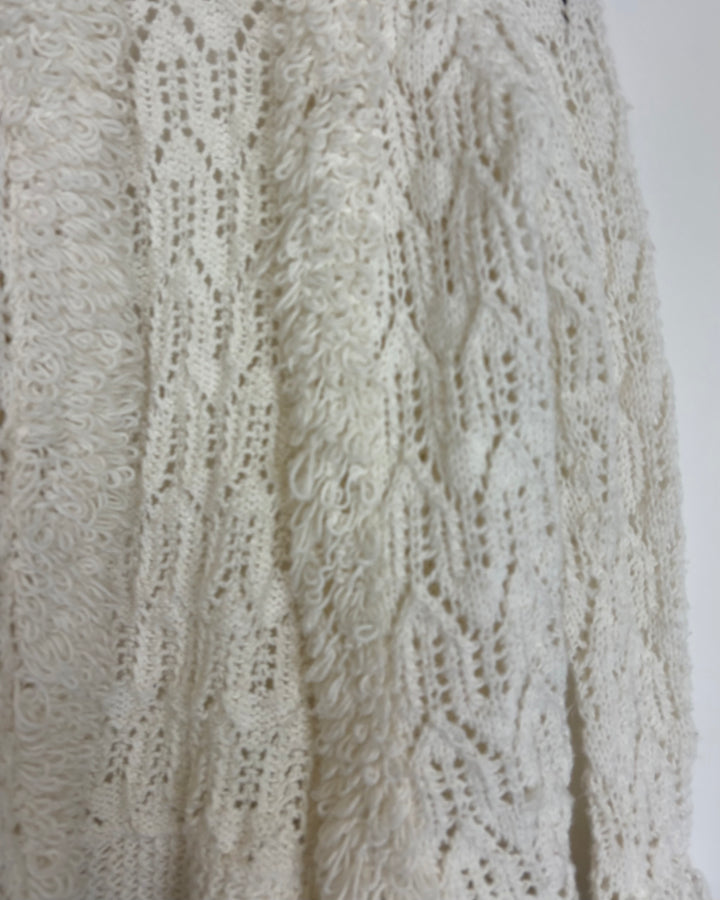 White Crochet Sweater - Size 4/6