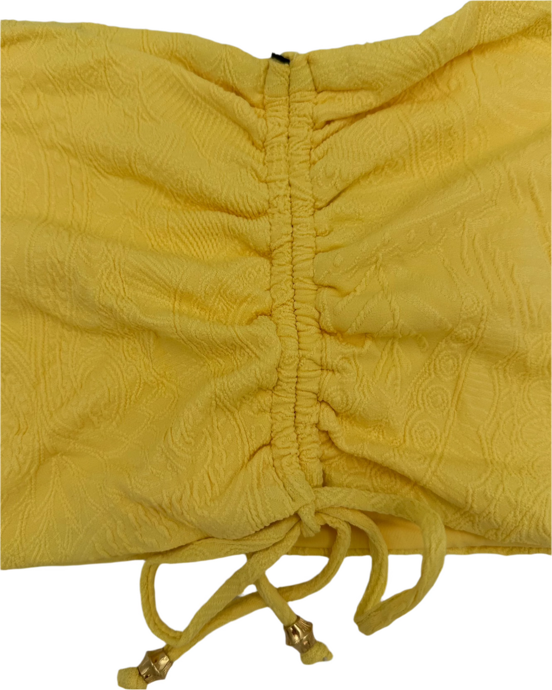 Yellow Embossed Bandeau Bikini Top - XS, S, M, L, XL, XXL
