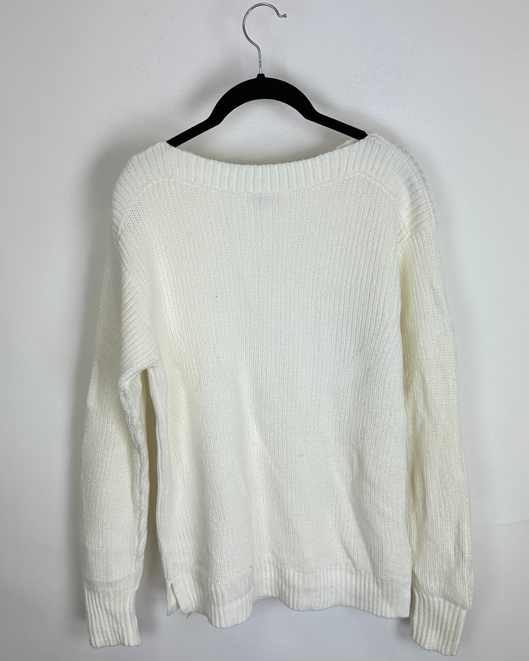 White Boatneck Sweater - Size 6/8