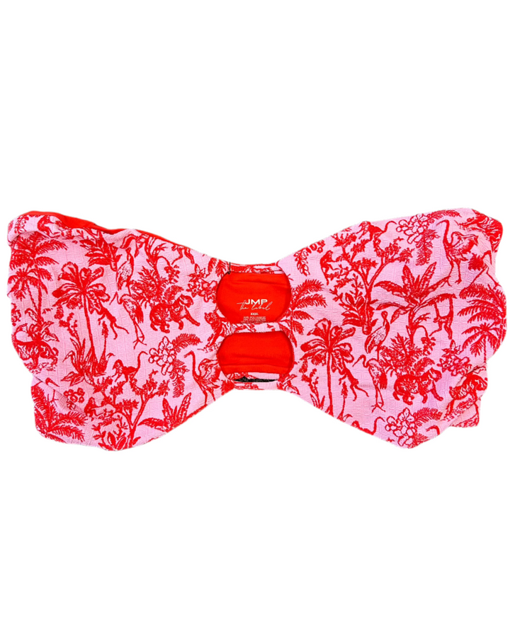 Pink & Red Strapless Bandeau Bikini Top - Extra Extra Extra Large