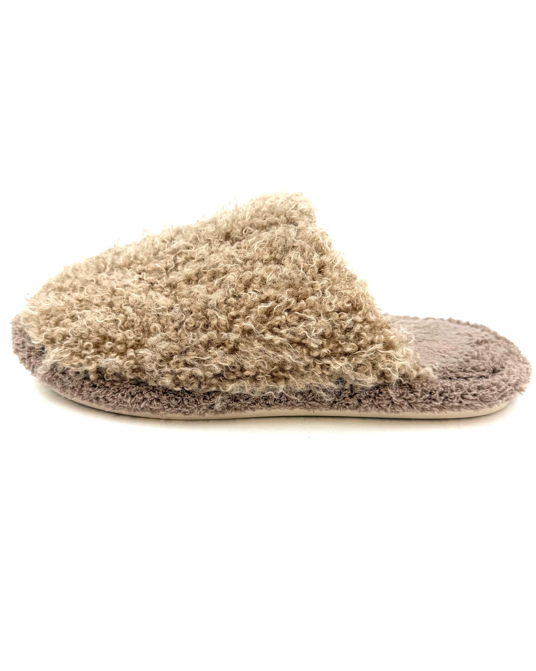 Brown Fuzzy Slippers - Size 9/10