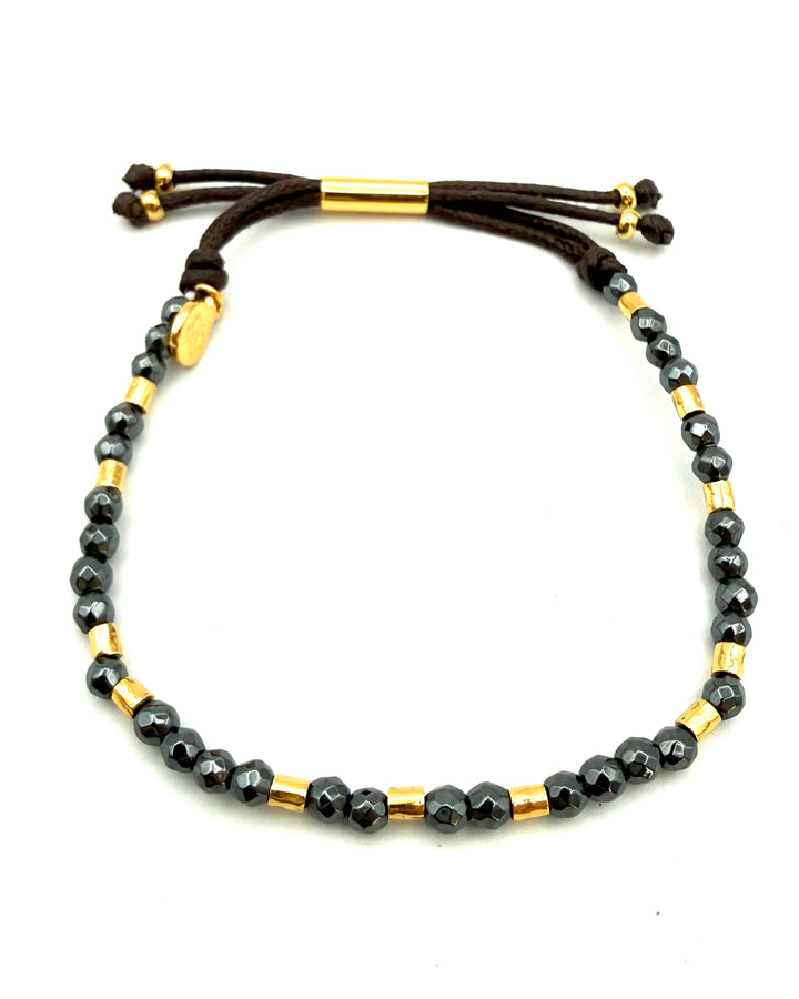 Brown Rope Bracelet with Beads