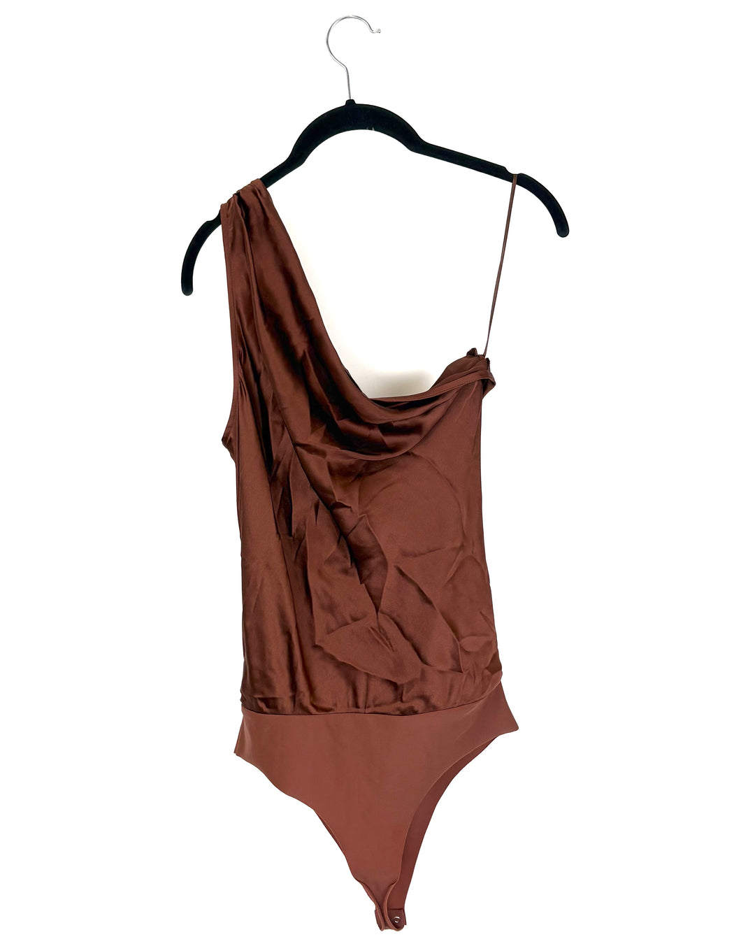Brown One Shoulder Bodysuit - Small
