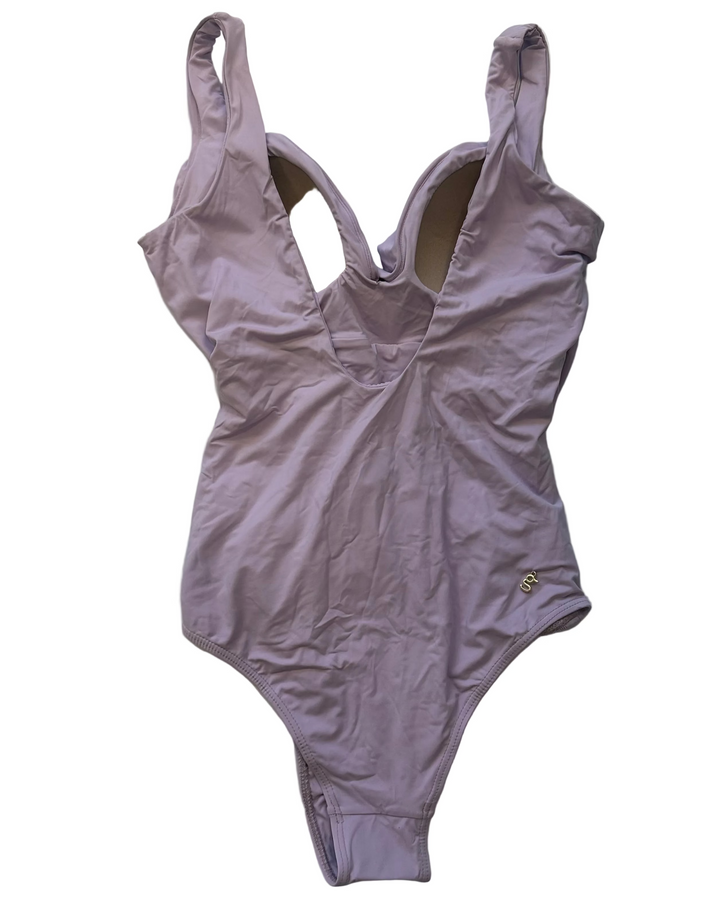 Lilac Purple Crossover One Piece Swimsuit - Small