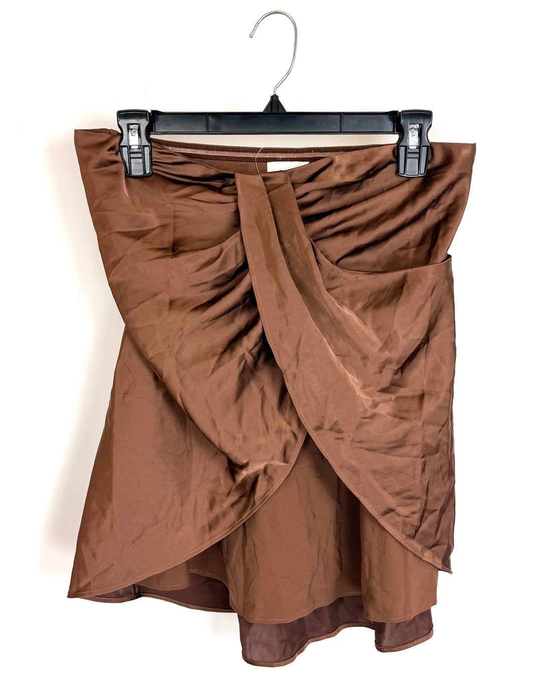 Brown Strapless Flowy Top - Size 4/6