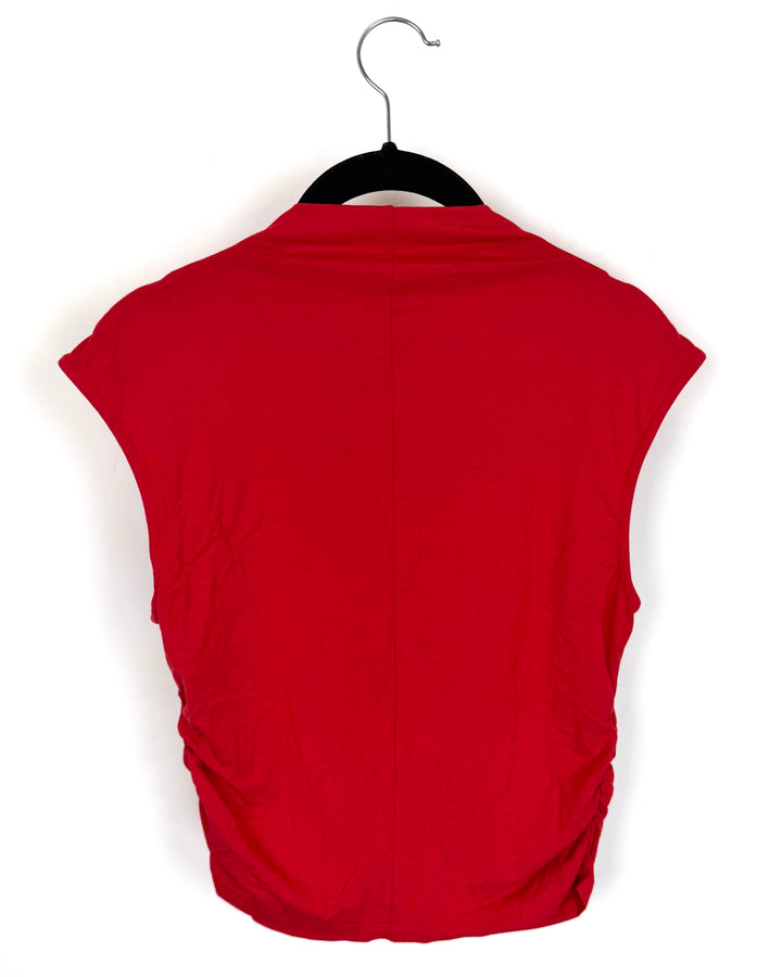 Red Mock Neck Top - Size 2/4