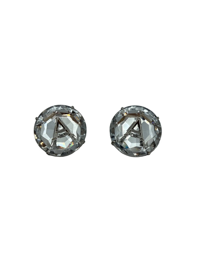 Oversized Round Gemstone A Earrings
