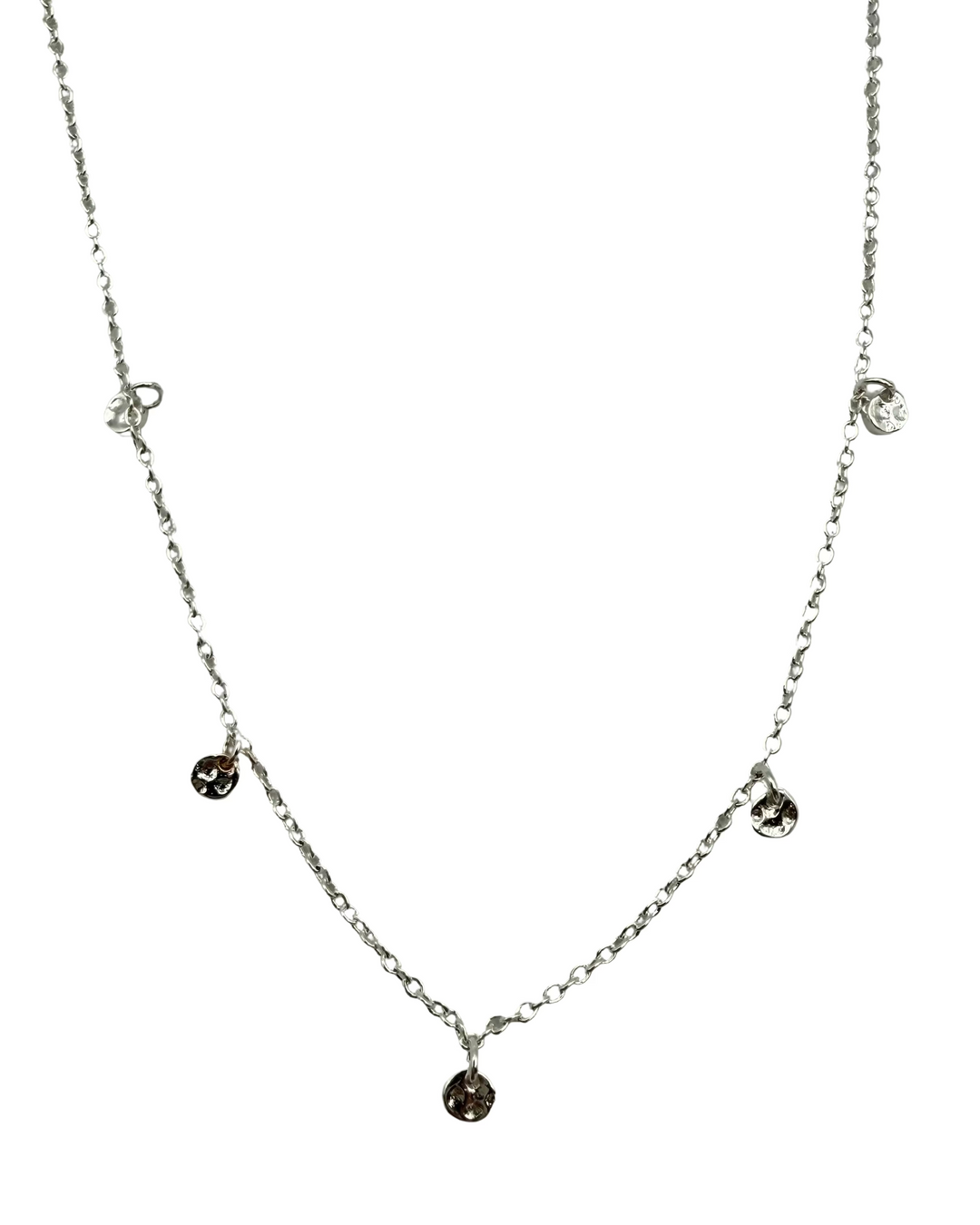 Silver Choker With Circle Charms