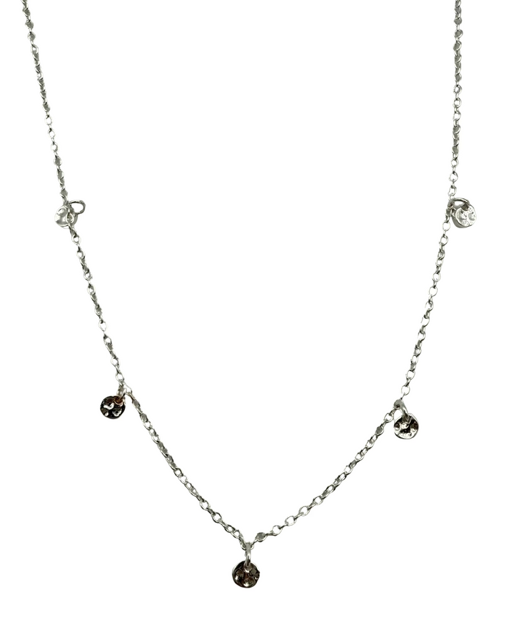 Silver Choker With Circle Charms