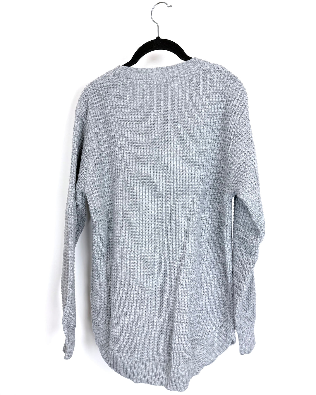 Gray Waffle Knit Sweater – Size 8/10