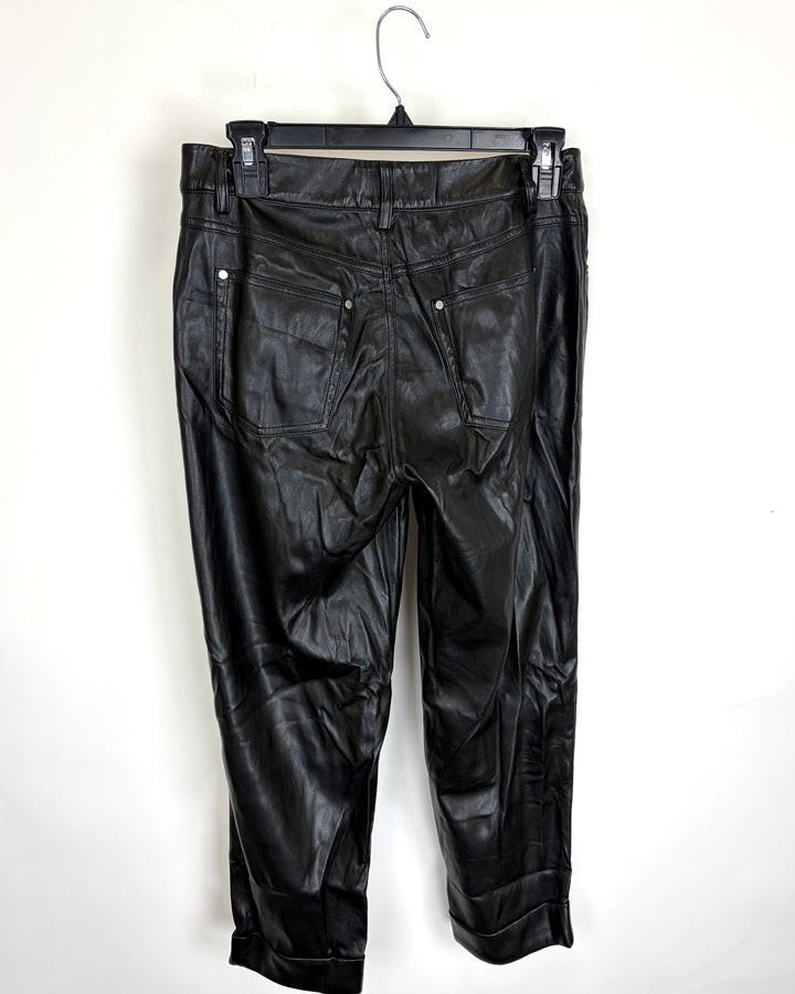 Faux Leather Pants - Size 4
