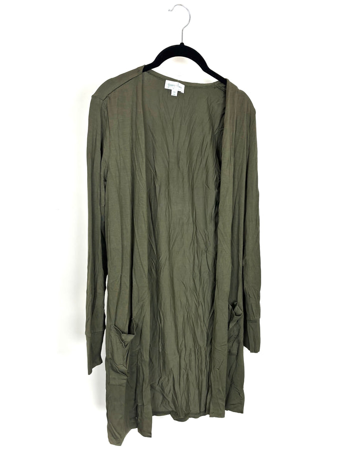 Hunter Green Long Sleeve Cardigan - Size 2/4