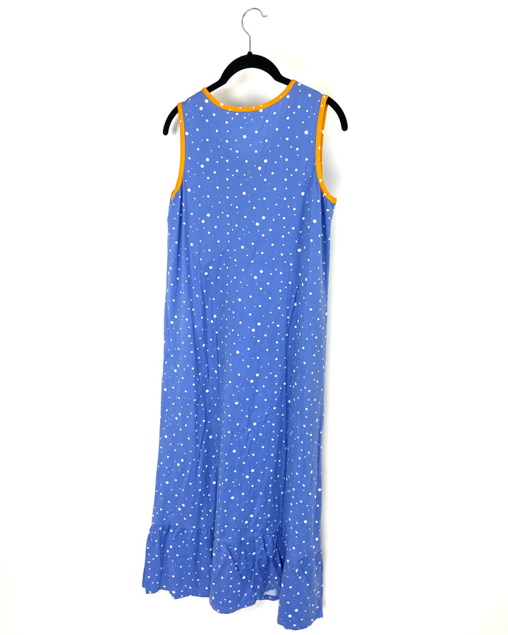 Blue and White Polka Dot Dress - Size 6/8