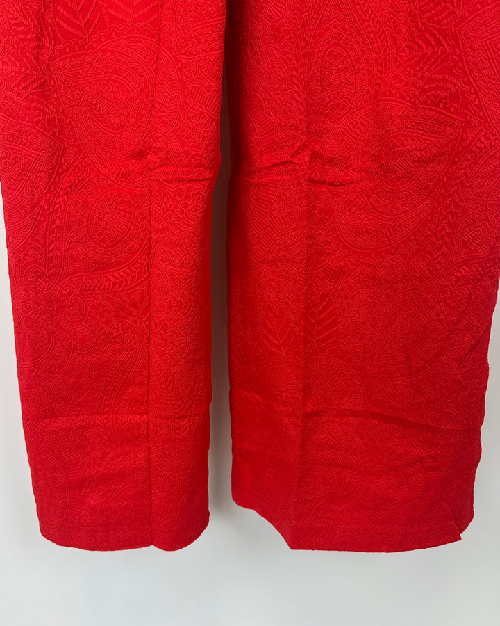 Red Embossed Coverup Pants - Extra Large/Extra Extra Large
