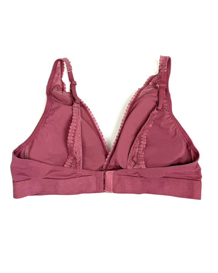 Light Mauve V-Neck Bra - Small
