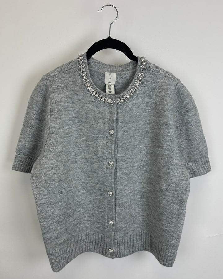 Grey Knit Sweater Top - Size 2-12