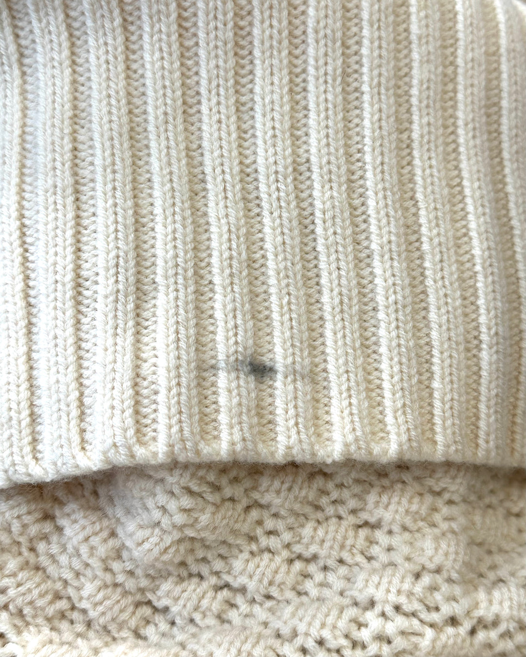 Beige and Faux Fur Cuff Cardigan - Size 12/14