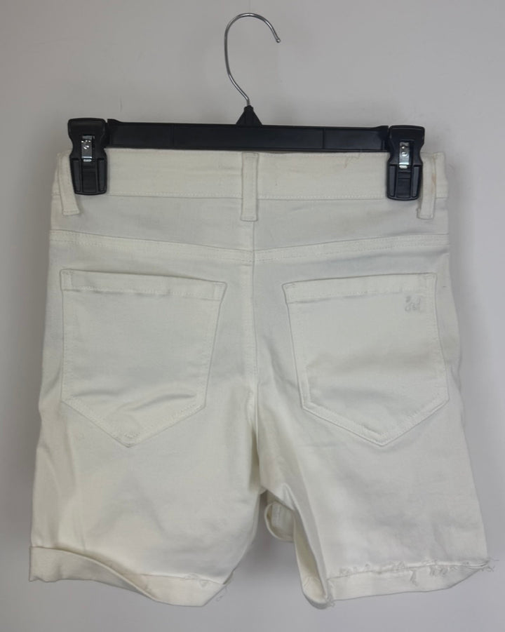Soft White Denim Short - Size 0/2