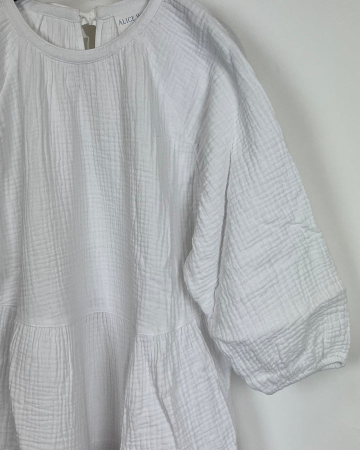 White Textured Dress - Size 0/2, 4/6, 8/10 and 12/14