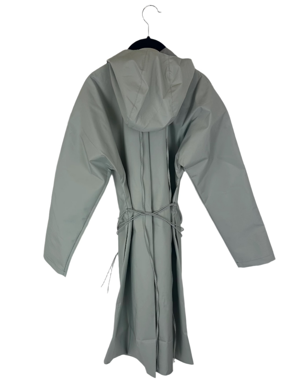 Light Gray Long Raincoat With Bungee Belt - Size 2/4, 6/8, 8/10 and 10/12