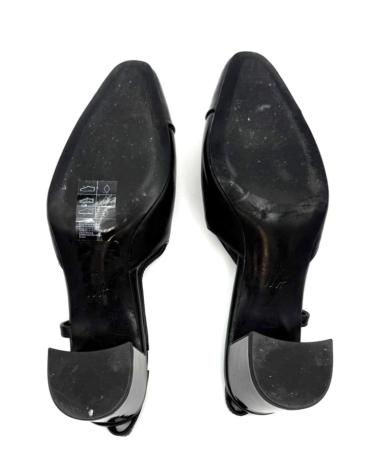 H&M Black Block Heel Shoe - Size 8