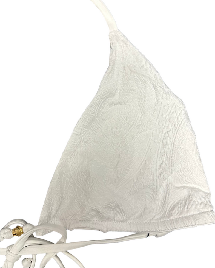 White Embossed Triangle Bikini Top - Extra Large and Extra Extra Large