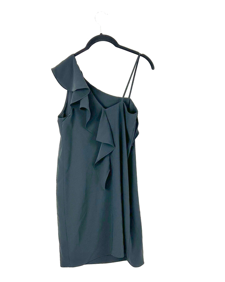 Dark Green Ruffle Dress - Size 4/6