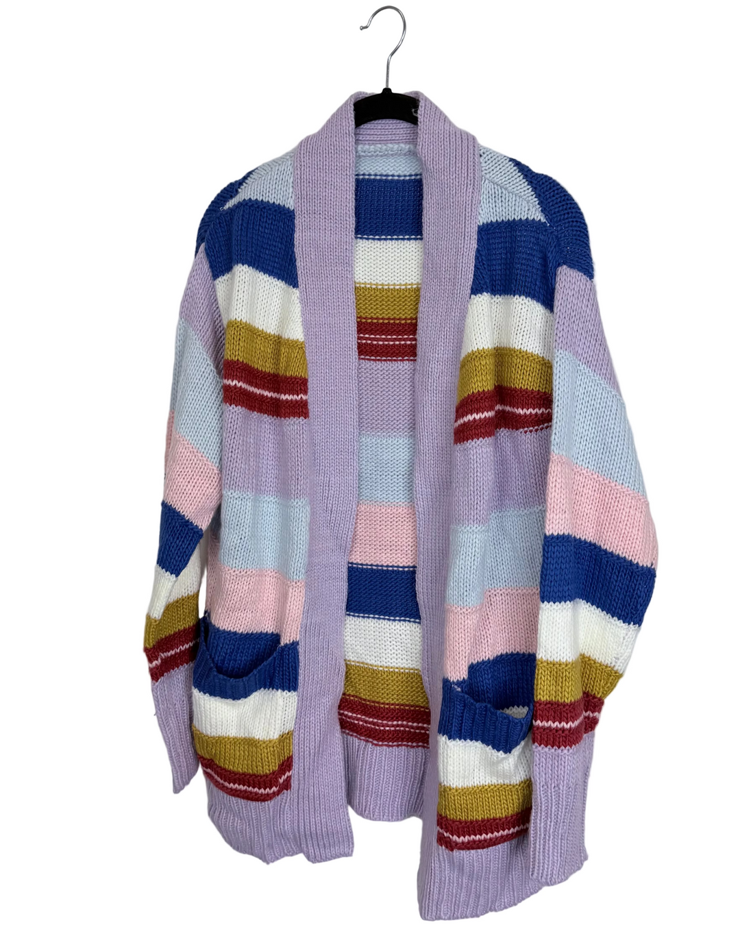 Pastel Stripe Knit Cardigan – Size 6/8