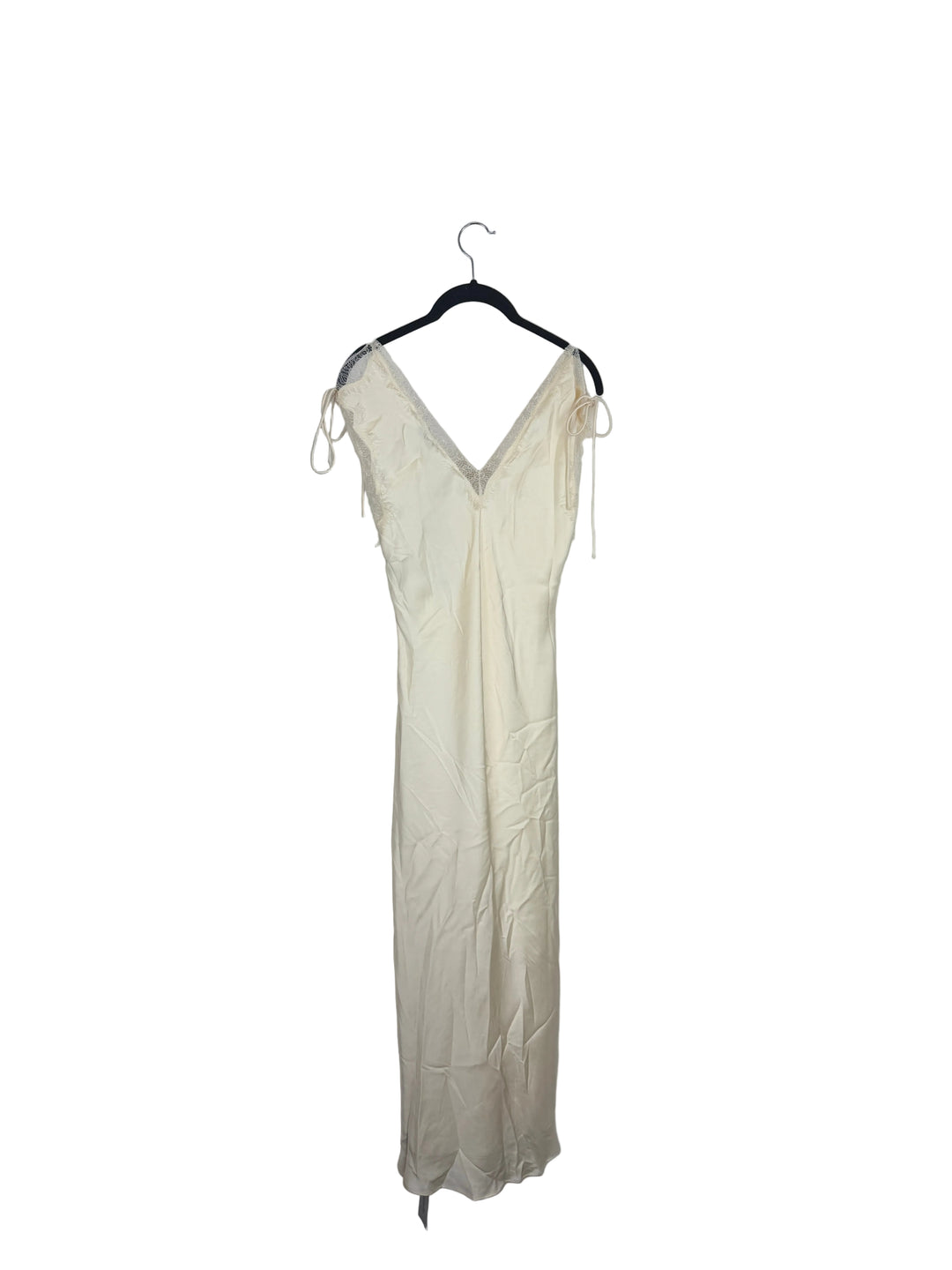 Pale Cream Lace Tie Dress - Size 0/2