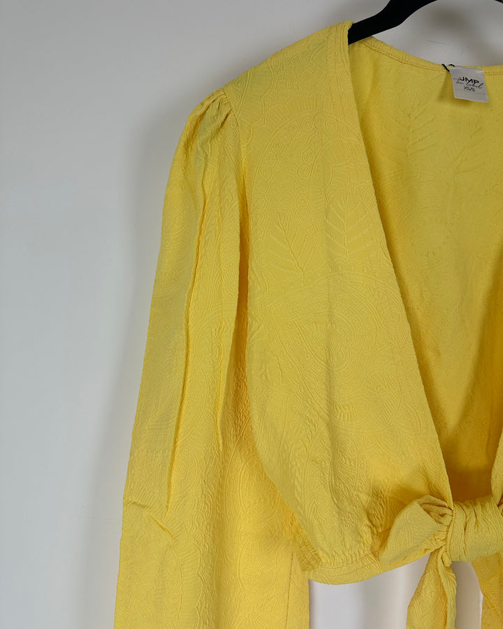 Yellow Embossed Coverup Top - XS/S, M/L, XL/XXL