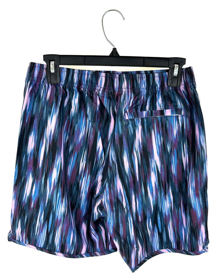 Blue & Purple Swim Board Shorts - Extra Small and Small