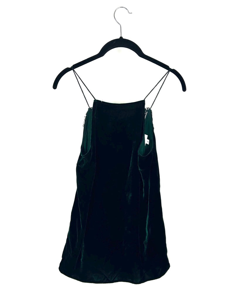 Green Velvet Camisole - Size 2-4