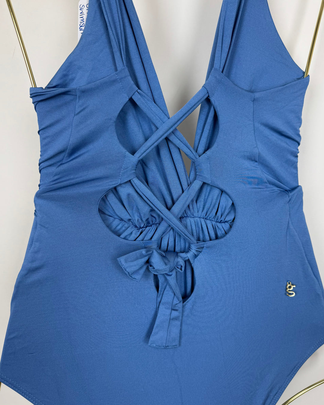 Periwinkle Blue Scrunch One Piece Swimsuit - Size 2/4