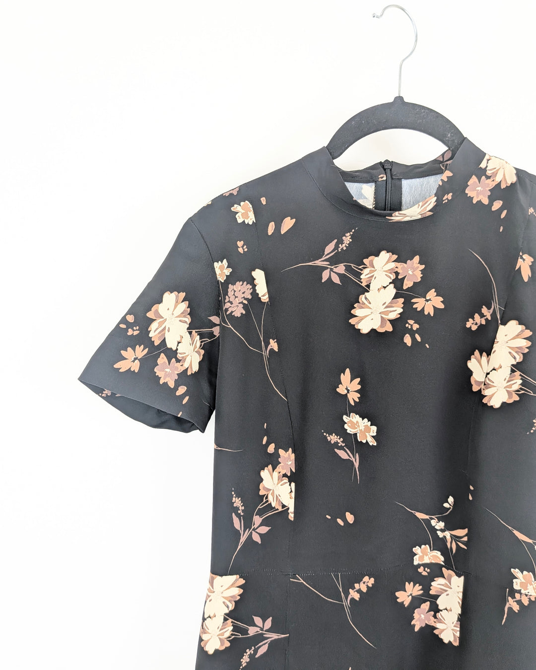 Black Floral Dress - Size 2/4