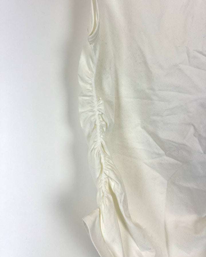 White Boat Neck Top- Medium