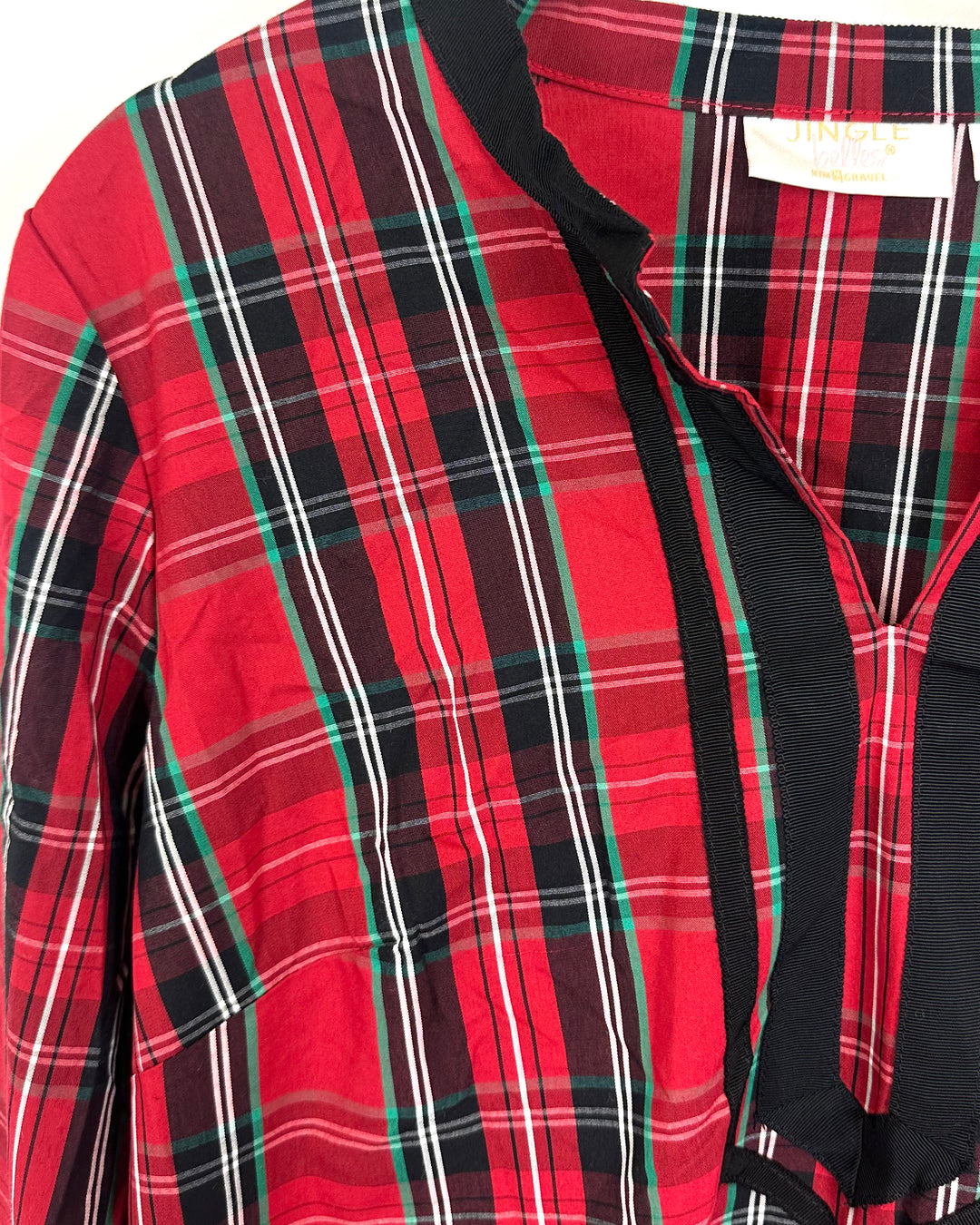 Red Holiday Plaid Tunic Top - Size 6/8